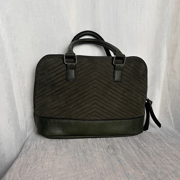 Bueno‎ Quilted Messenger Tote Crossbody Bag Olive Green Handbag - Picture 8 of 16